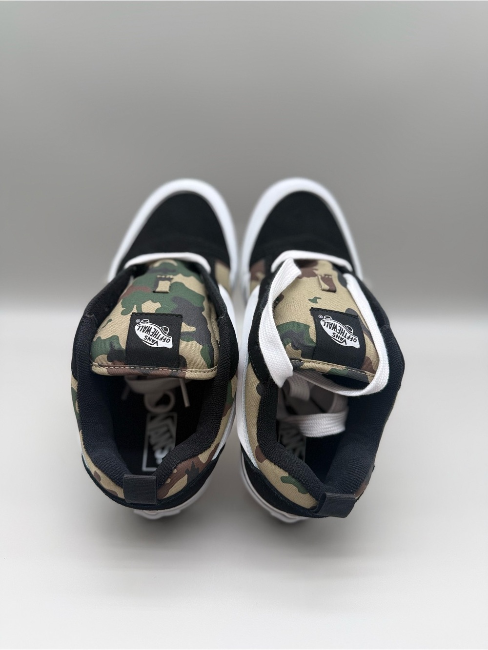 Vans kids unisex Camouflage Skate Shoes - Black/Green